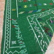 Handwoven Berber Kilim rug: Small Moroccan tribal accent rug