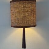 Scandinavian teak and glass lamp from the 60s