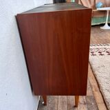Scandinavian style row in teak 1960 black top