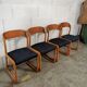 Lot de 4 chaises Baumann Traineau retapissées