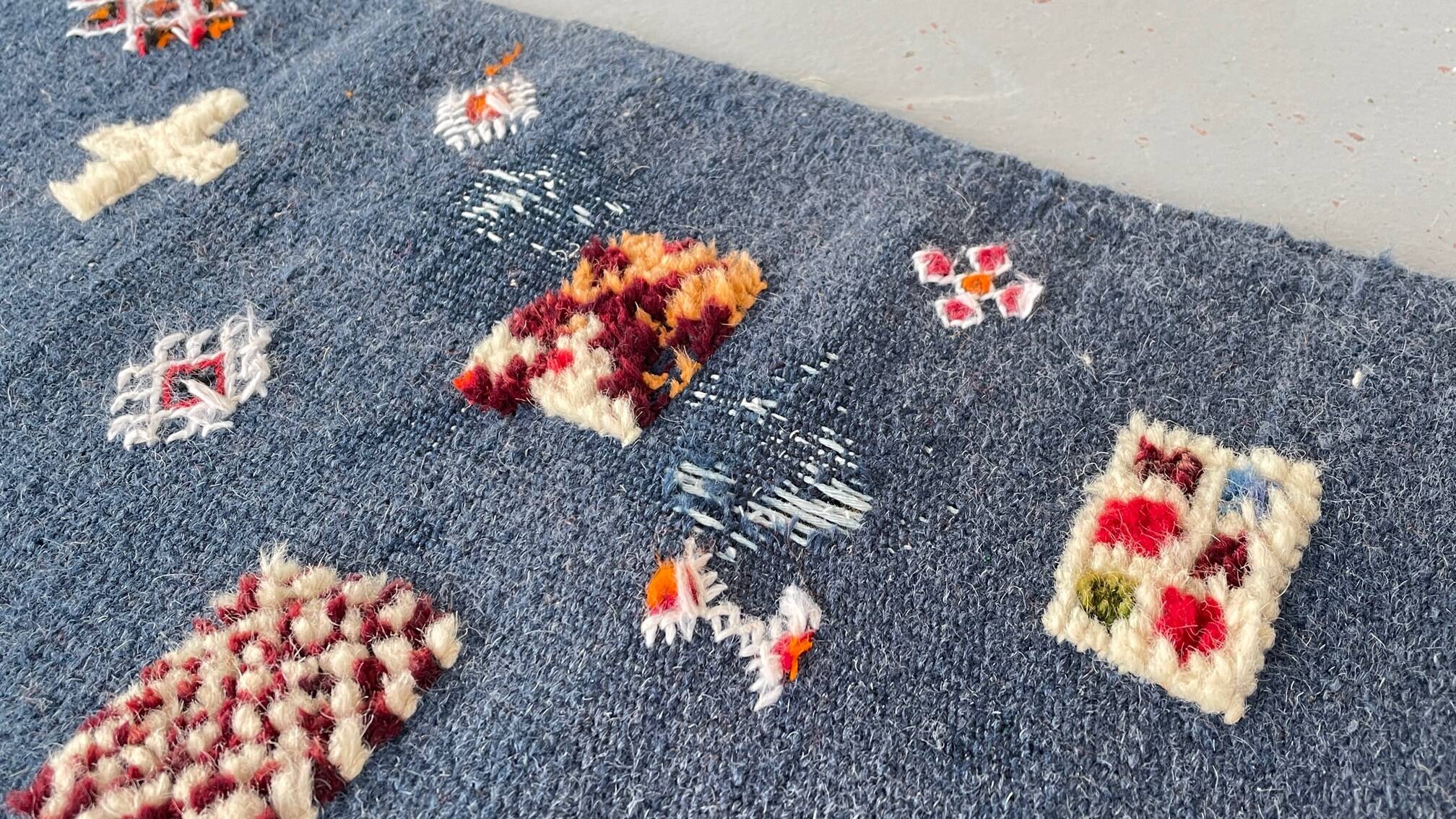 Berber Kilim Hallway Rug VINTAGE Velvet Patterns