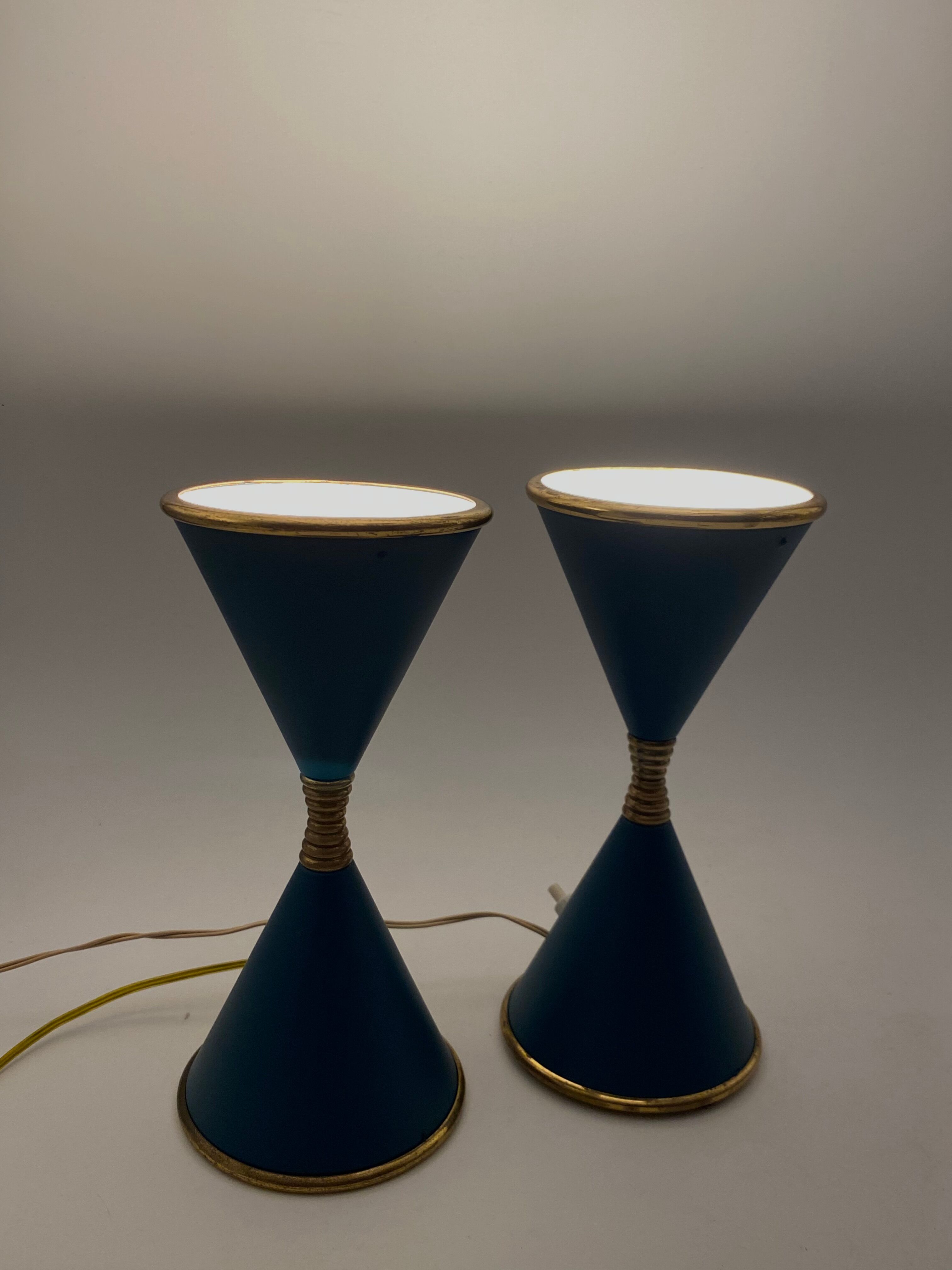 Lampes de table 'Clessidra', d'Angelo Lelii, Arredoluce, Milan Italie, 1960