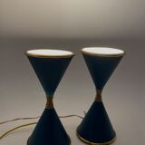 Lampes de table 'Clessidra', d'Angelo Lelii, Arredoluce, Milan Italie, 1960