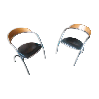 2 vintage Effezeta chairs 1980 Italy