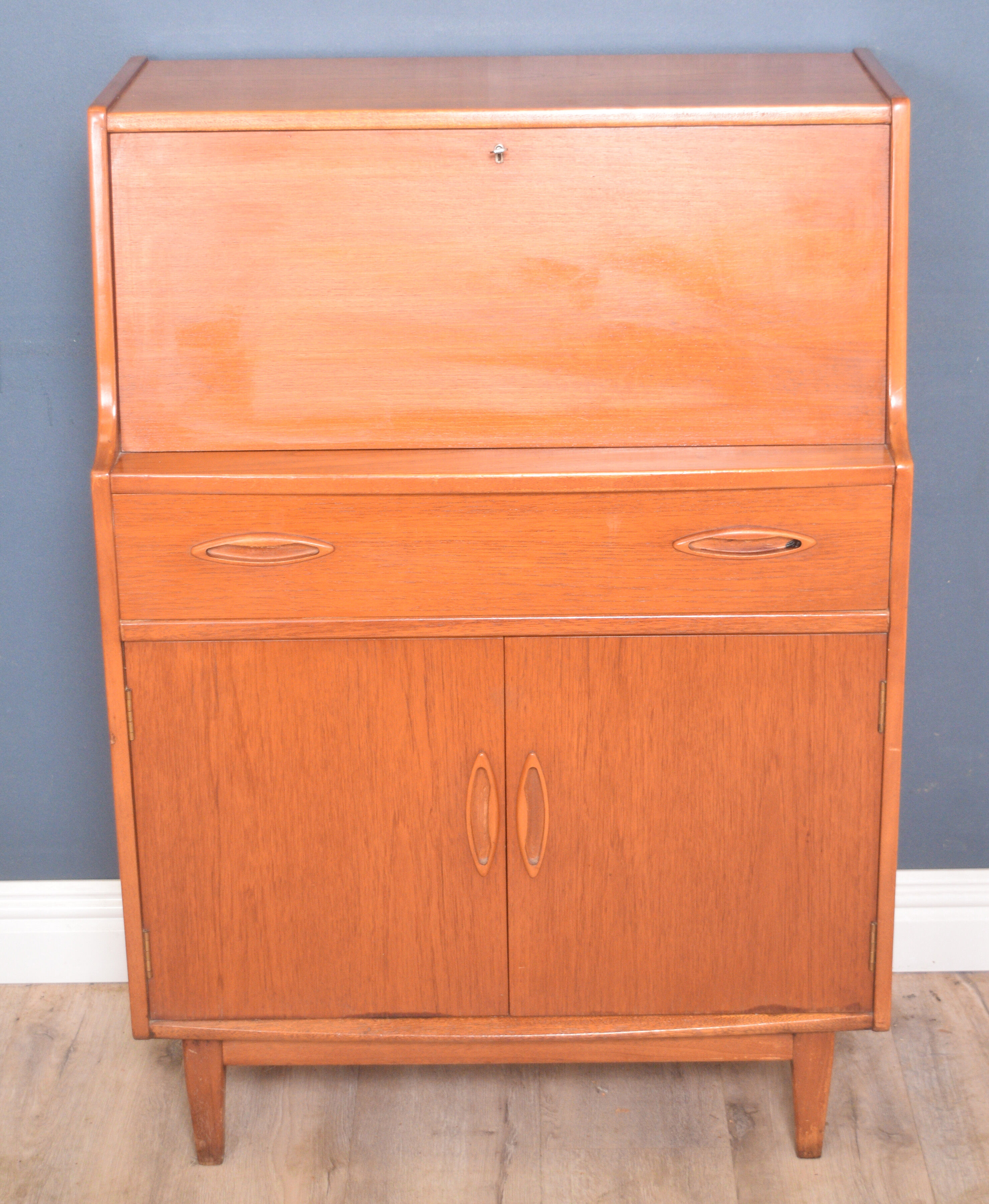 Restored Teak 1960s Jentique Bureau Desk