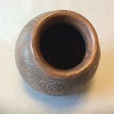 Ceramic vase with incised decoration West Africa circa 1935