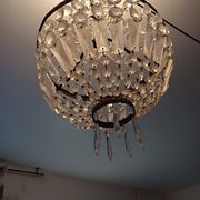 Crystal and Brass Hot Air Balloon Tassel Chandelier
