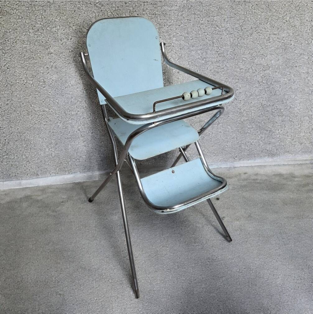 Chaise haute bébé marcel transformable barreaux hybride gris de Combelle sur allobébé