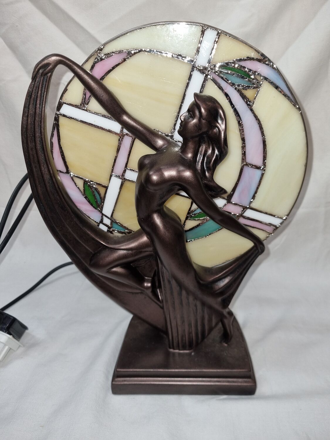 Art Nouveau lamp/ Art Deco dancer