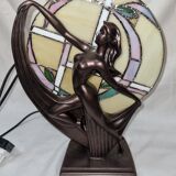 Art Nouveau lamp/ Art Deco dancer
