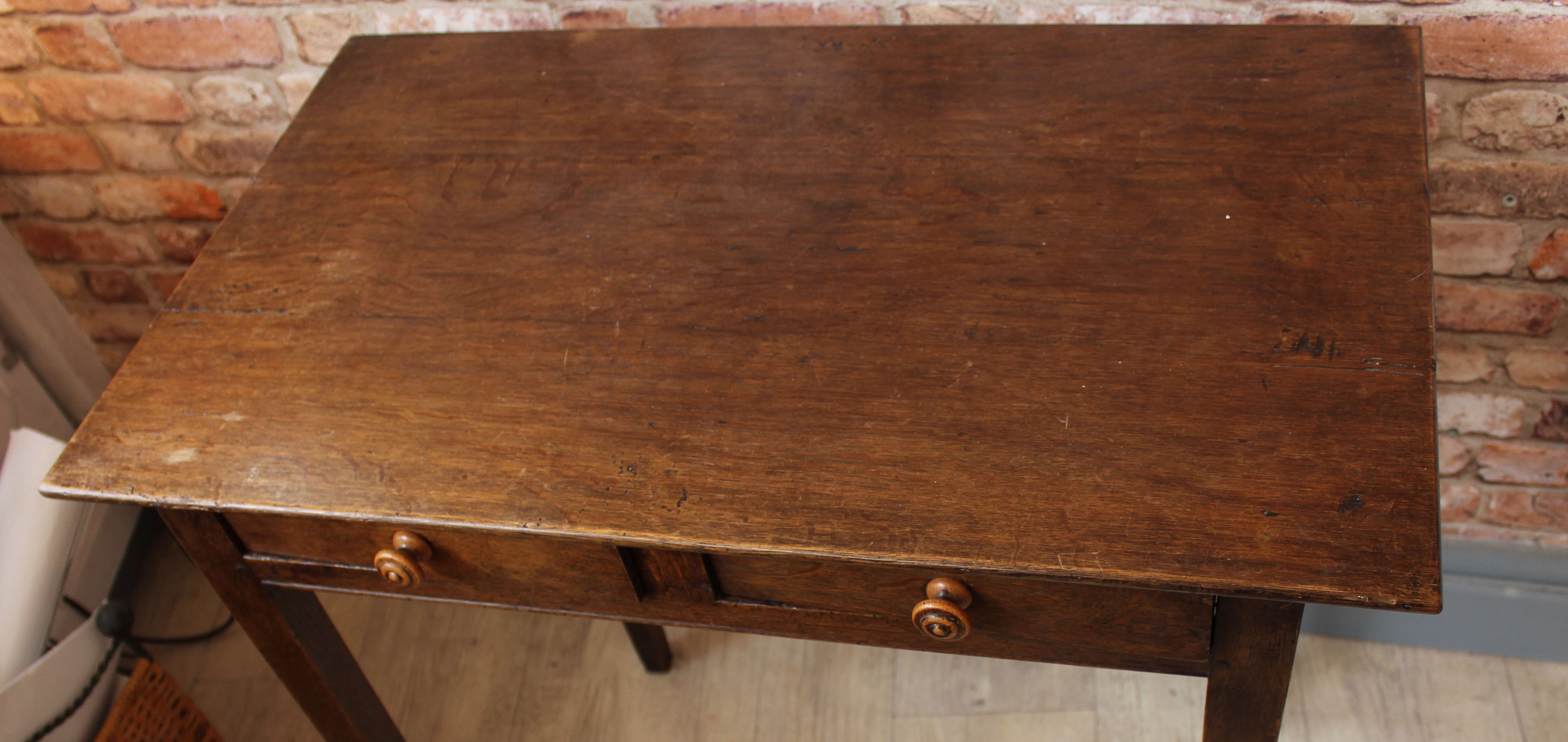 Oak side table 2 drawers or children's desk