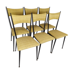 6 chaises vintage colette gueden