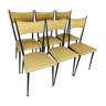 6 vintage chairs Colette Gueden
