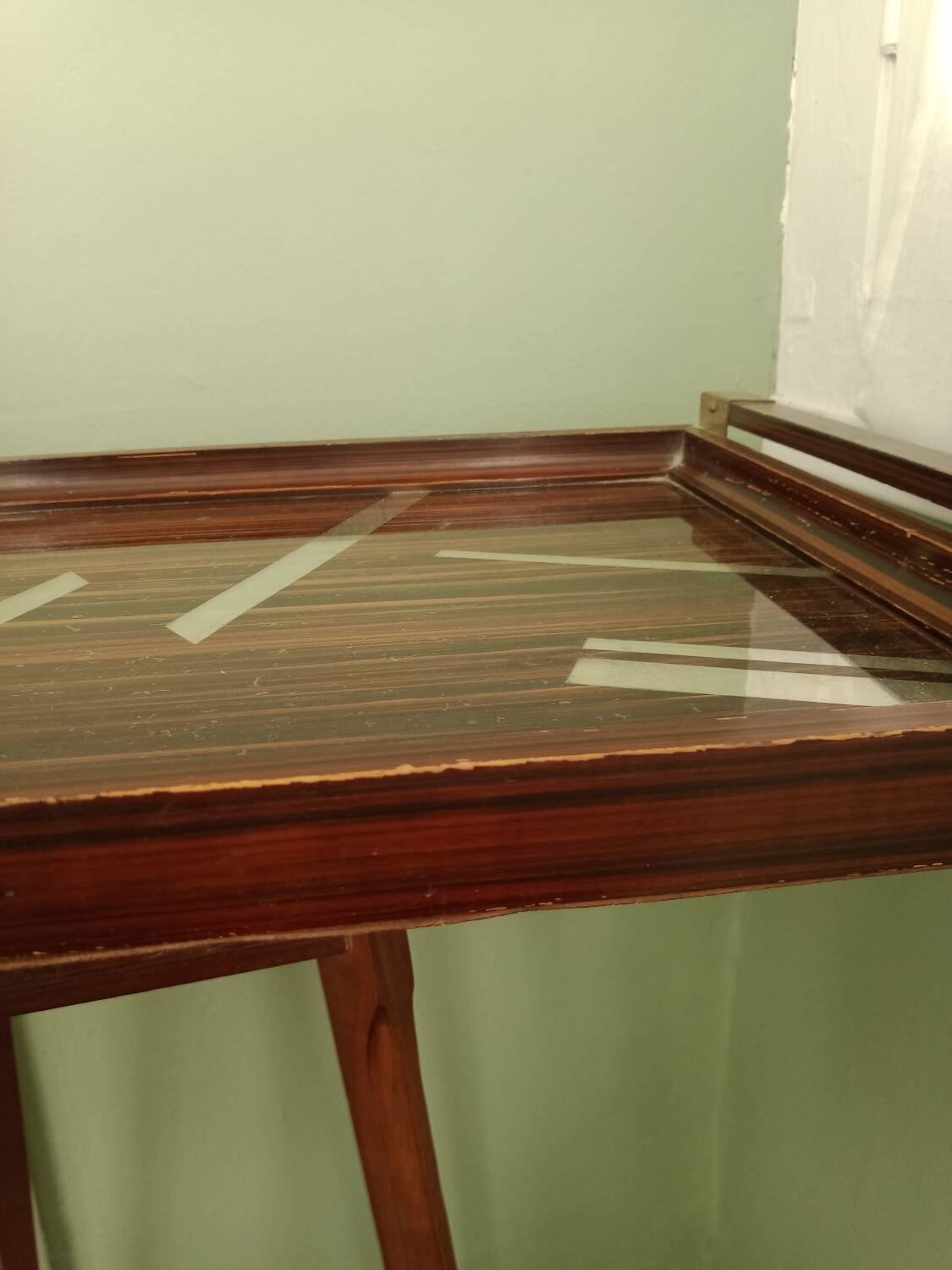 Plateau en bois art déco