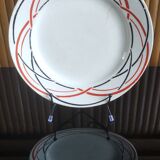 Old plate with geometric pattern Lunéville France