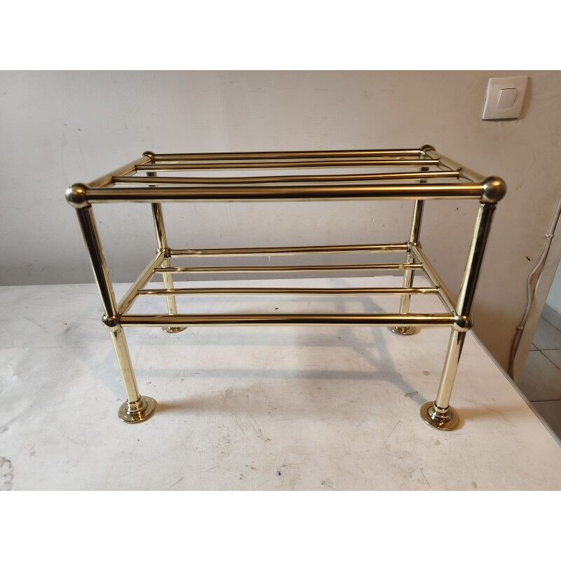 1900 shop shelf in bronze and brass