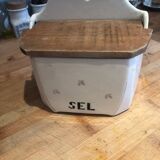 Vintage porcelain salt pot from Badonviller France