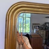 Vintage Louis Philippe mirror with antique gold beveled glass