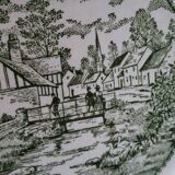 Pastoral decor earthenware dinner plates