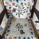 High chair baby wood & mulched seat