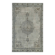 Overdyed Wool Vintage Handmade Carved Rug 169 cm x 288 cm