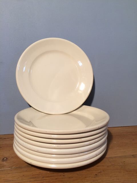 Set of  9 Digoin Saarguemines dessert plates