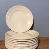 Set of  9 Digoin Saarguemines dessert plates