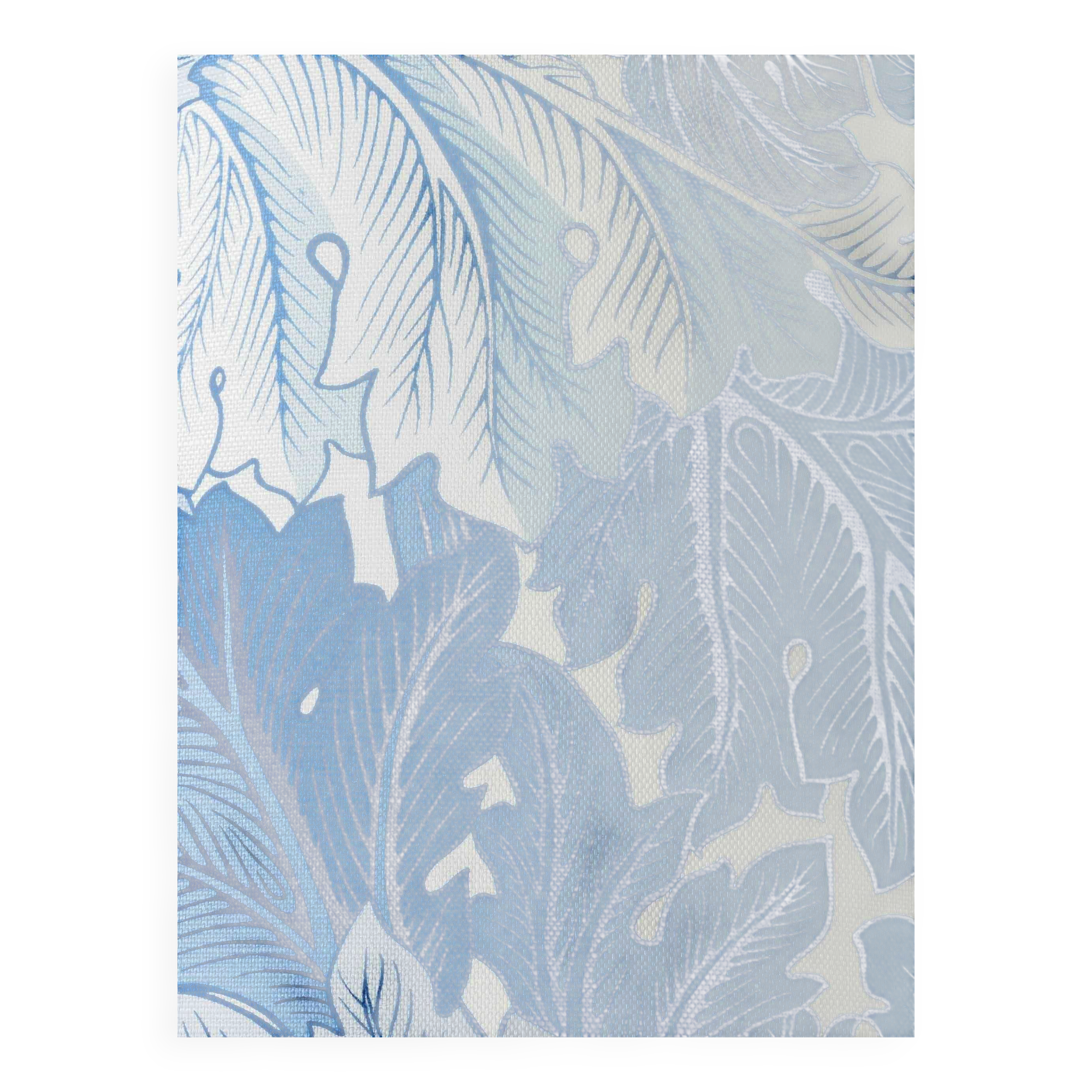 Blue and white ceramic table lamp, William Morris Acanthus shade, Dutch vintage.