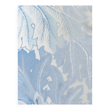 Blue and white ceramic table lamp, William Morris Acanthus shade, Dutch vintage.