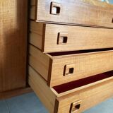 Large Danish vintage row in blond teak from the 60s