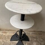 Table "eat standing" double marble tray