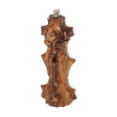 Brutalist pepper tree gougé walnut wood