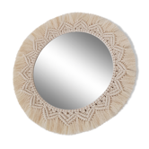 Miroir en macramé