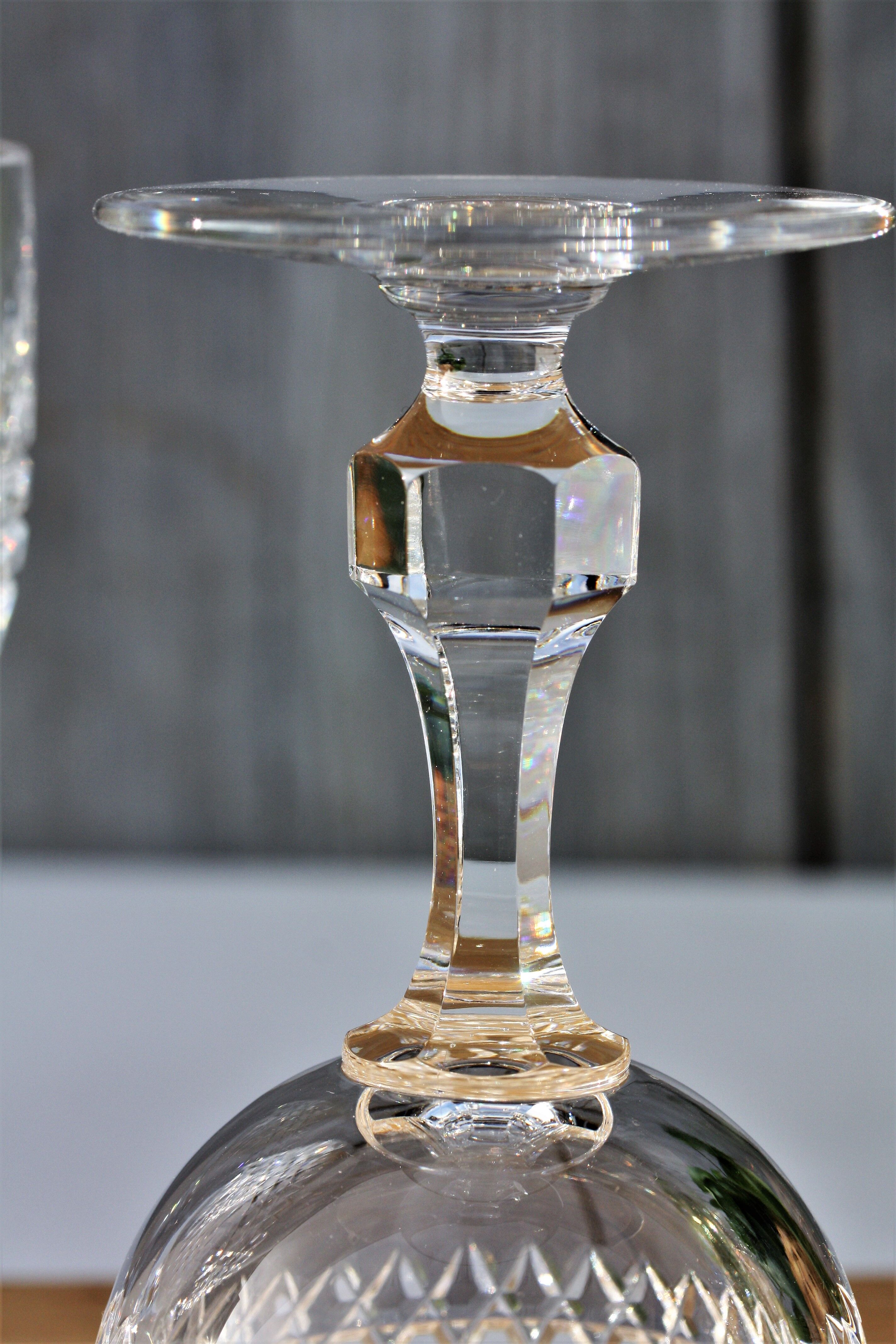 Pair of crystal water glasses from Baccarat model lucullus