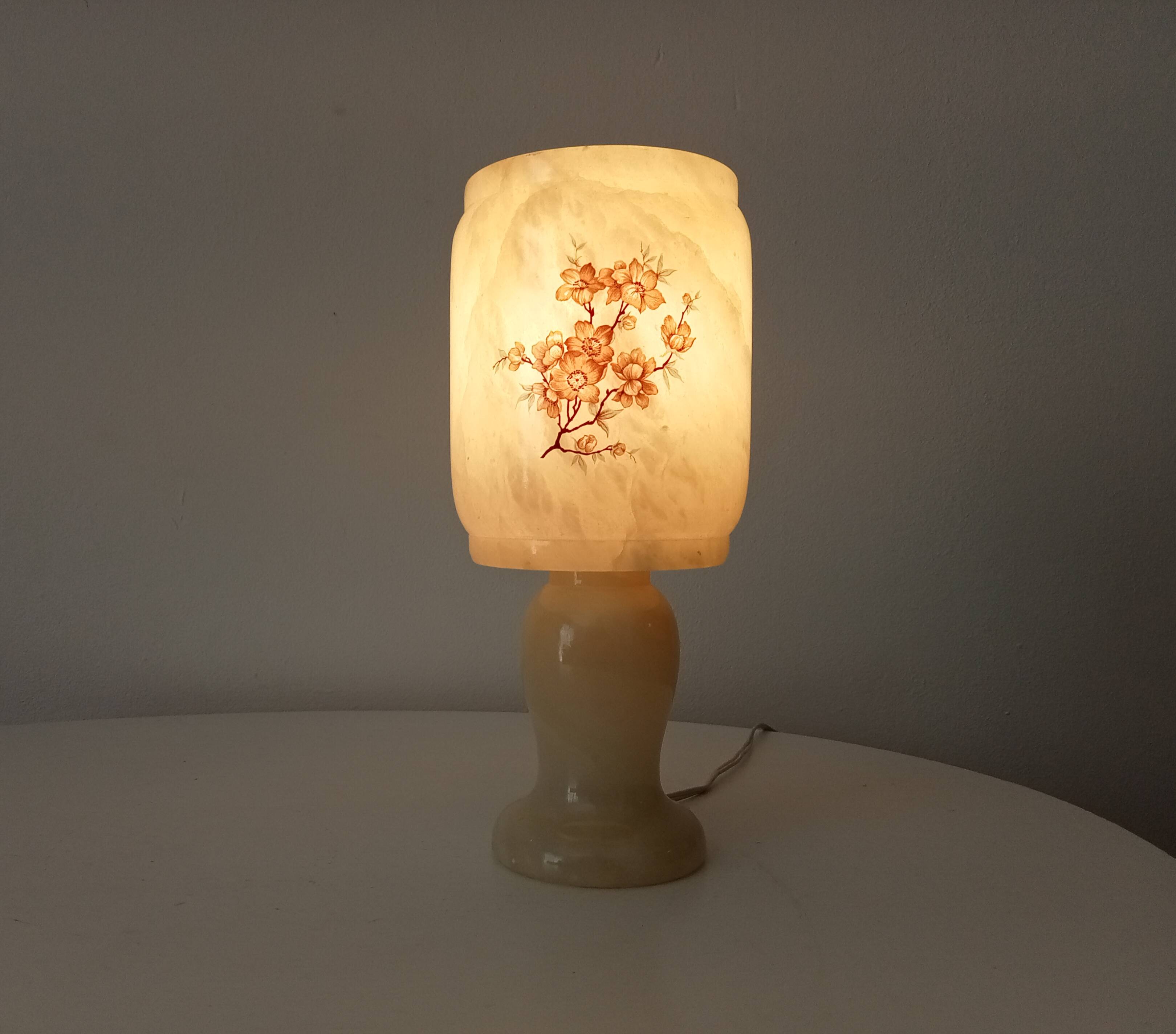 Italian marble table lamp 60s/70s