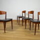 4 vintage scandinavian chairs in teak jydsk mobelindustri 1960