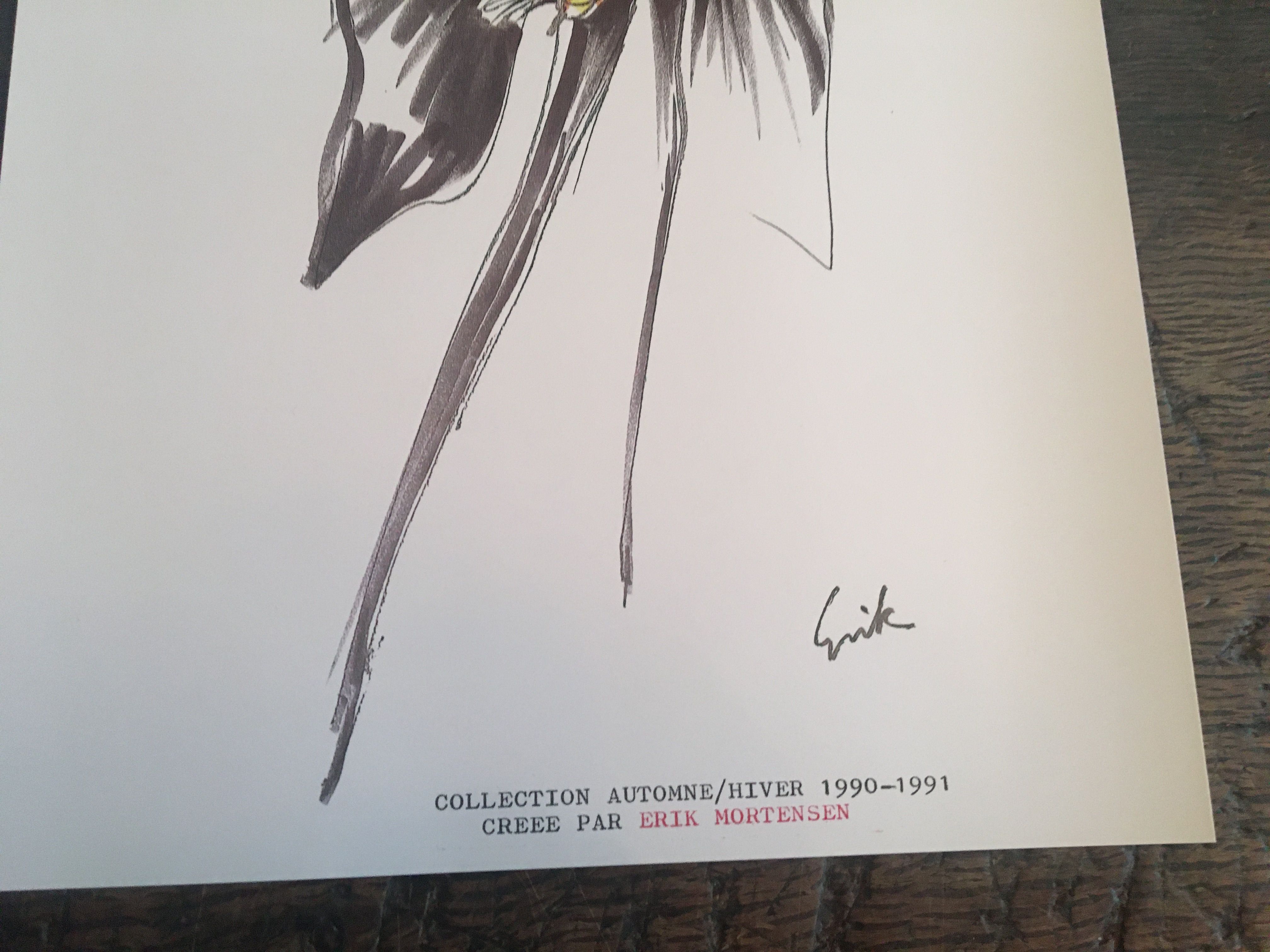 Pierre Balmain vintage fashion illustration by Erick - his photography