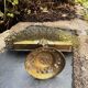 Brass fan-shaped magazine and letter holder Art Nouveau