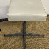 Pair of vintage metal and leatherette stools