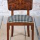 Vintage Art Deco Chairs in Beech and Walnut Veneer, Czech, 1920s, Set of 4
