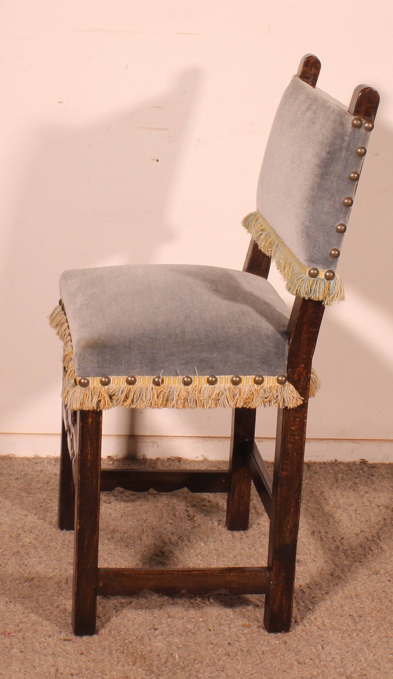 set of 12 Spanish beech chairs