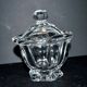 Baccarat Harcourt Missouri Flat Ribbed Crystal Sugar Bowl - Defect