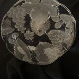 Fruit cup, glass, frosted décor and foot, bright