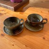 Stoneware mug duo