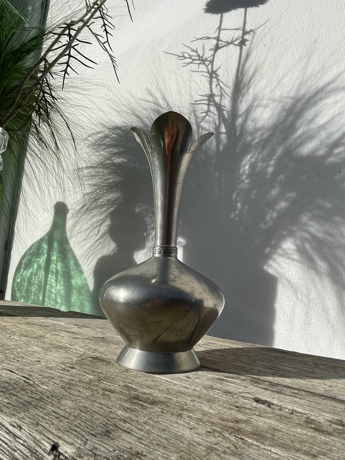 Small Scandinavian pewter bud vase (Norway)