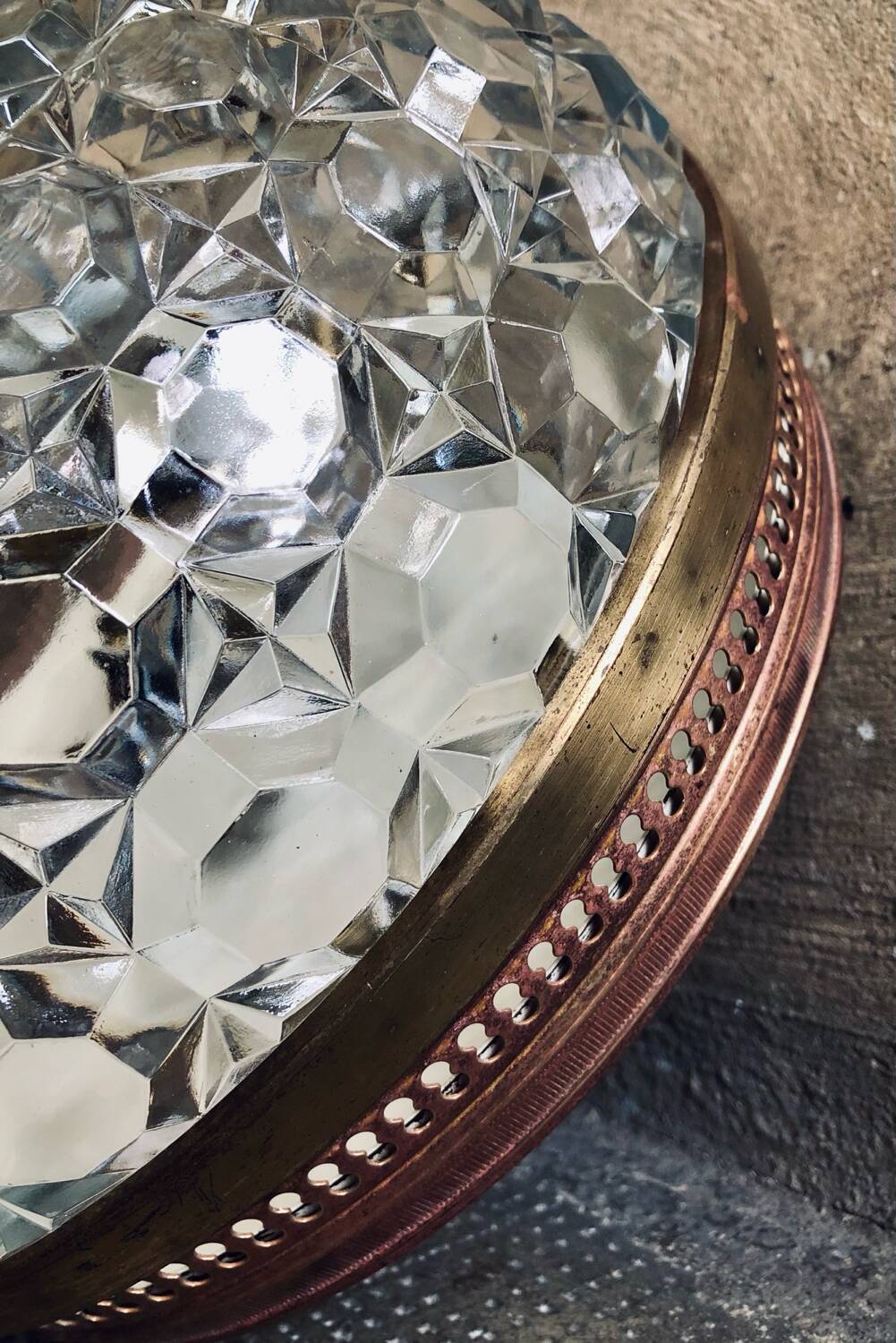 Antique luminaire glass and bronze house lucien gau