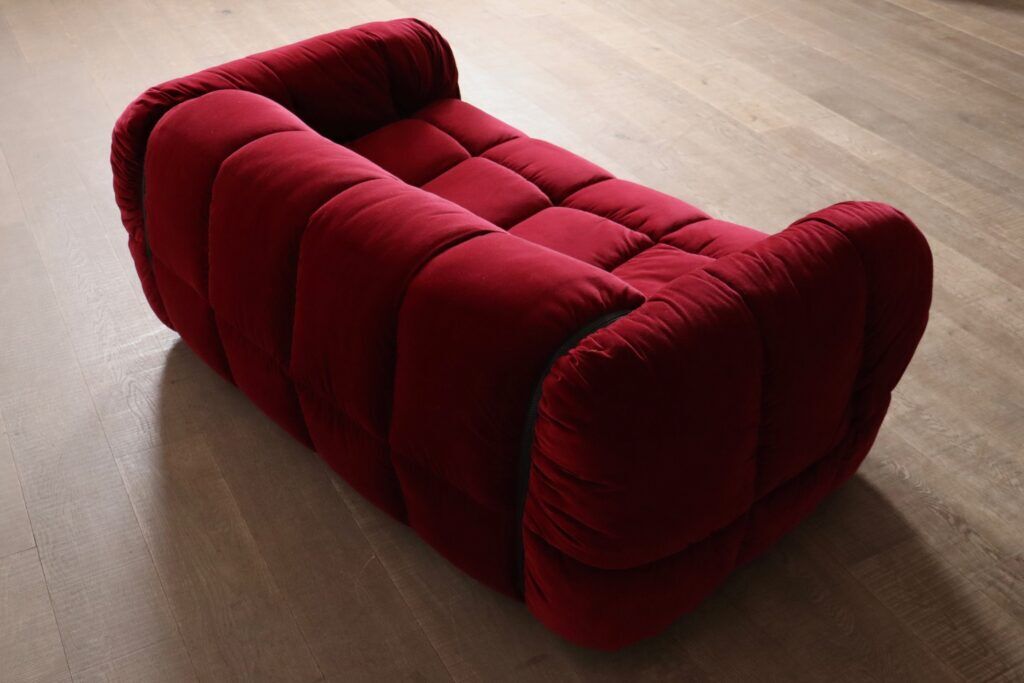 Cini Boeri for Arflex Strips sofa in velvet, Italy 1968