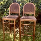 Pair of bar stools/high chairs - Thonet style