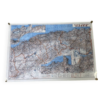 Vintage map of Algeria 1947