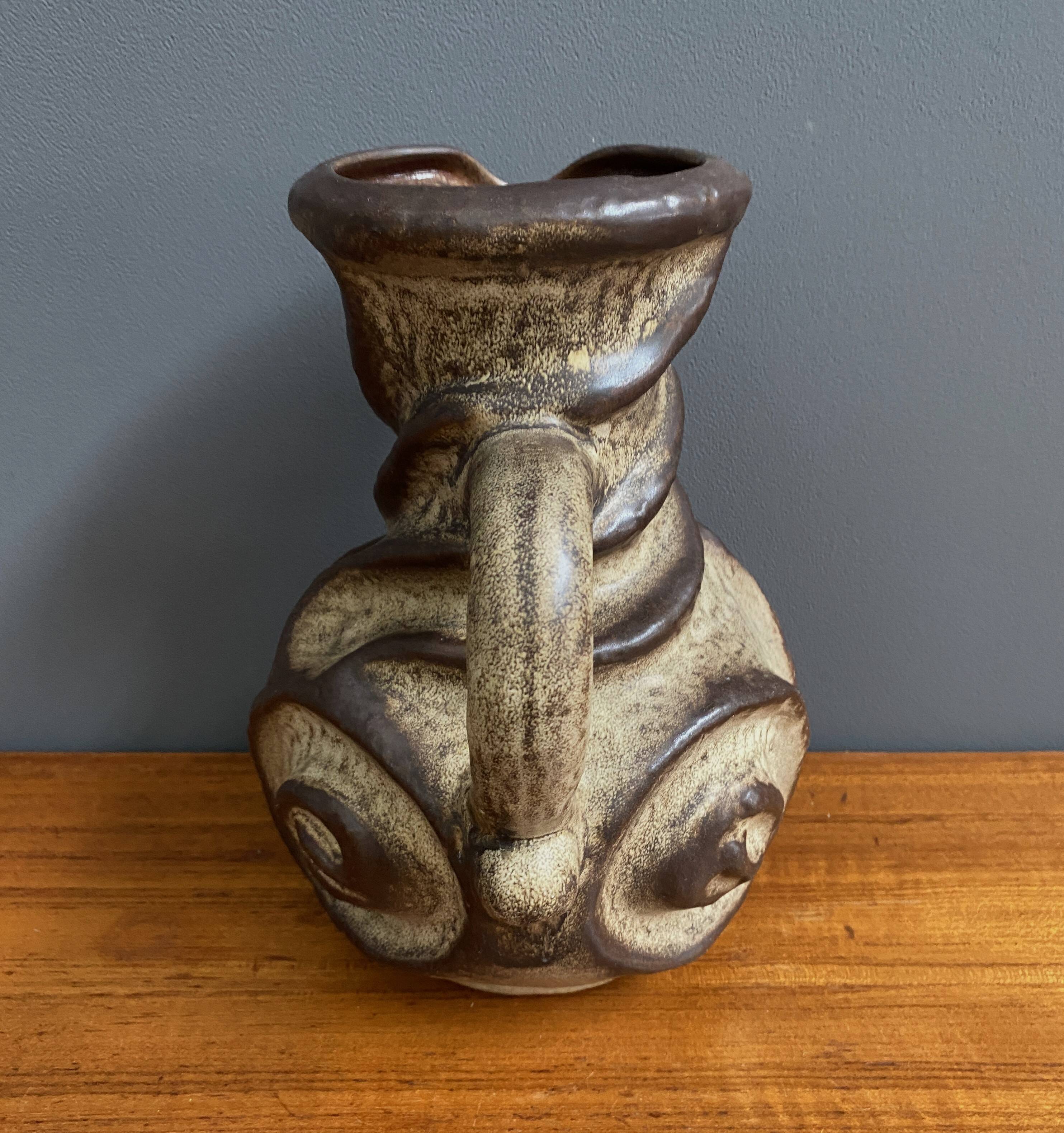 Brutalist West Germany vase by Carsten Tonnieshof model 6034-25